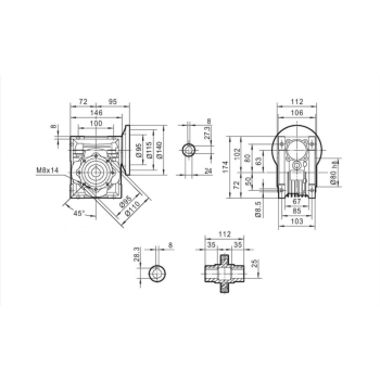 Przekładnia MPRV 063 1/10 90B14
